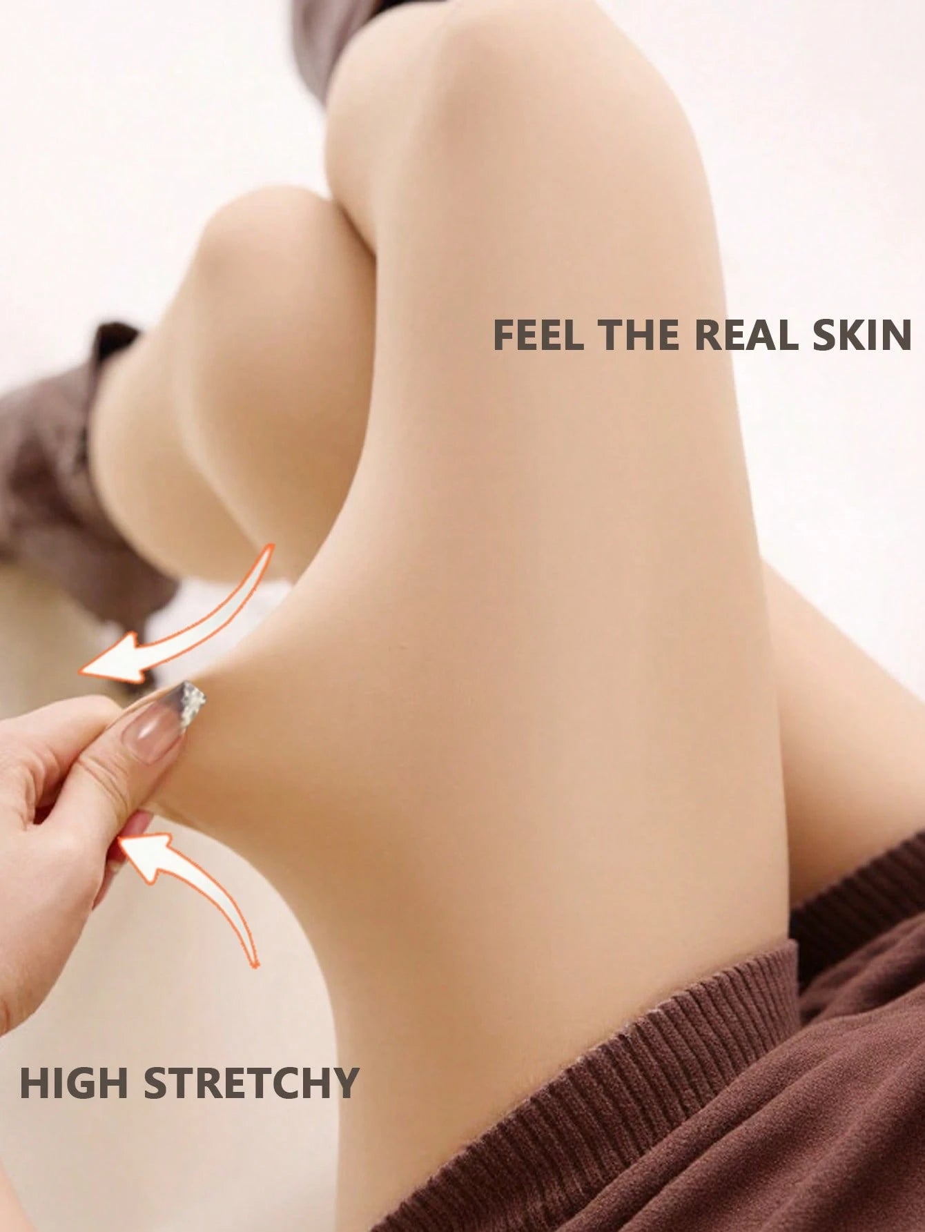 SHEIN Women's Skin-Friendly Warm Fleece Leggings, High Elasticity Long Warm Leggings