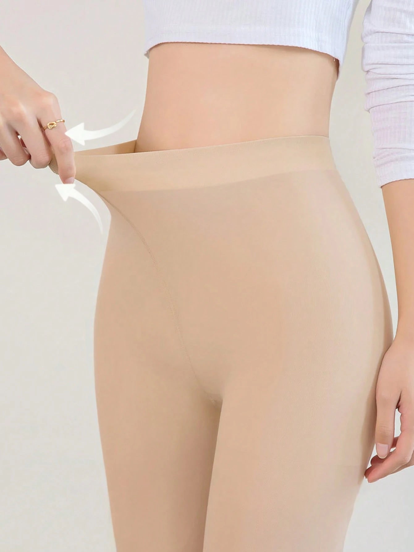 SHEIN Women's Skin-Friendly Warm Fleece Leggings, High Elasticity Long Warm Leggings
