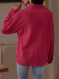 SHEIN Women's Striped Casual Loose Blouse, Stylish Metal Heart Buckle Design