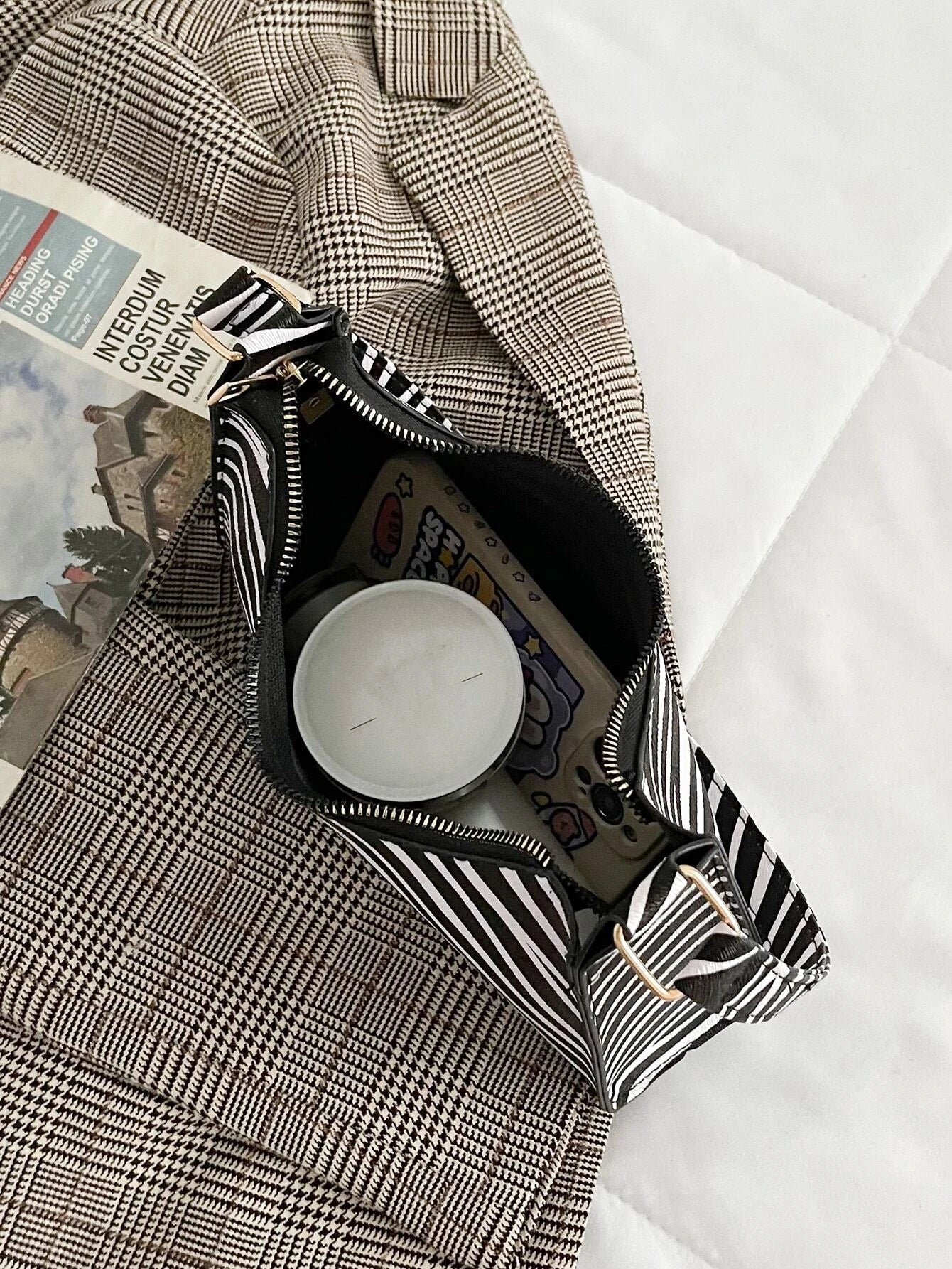  | SHEIN Women's Zebra Print Tote Shoulder Bag | Bags | Shein | OneHub