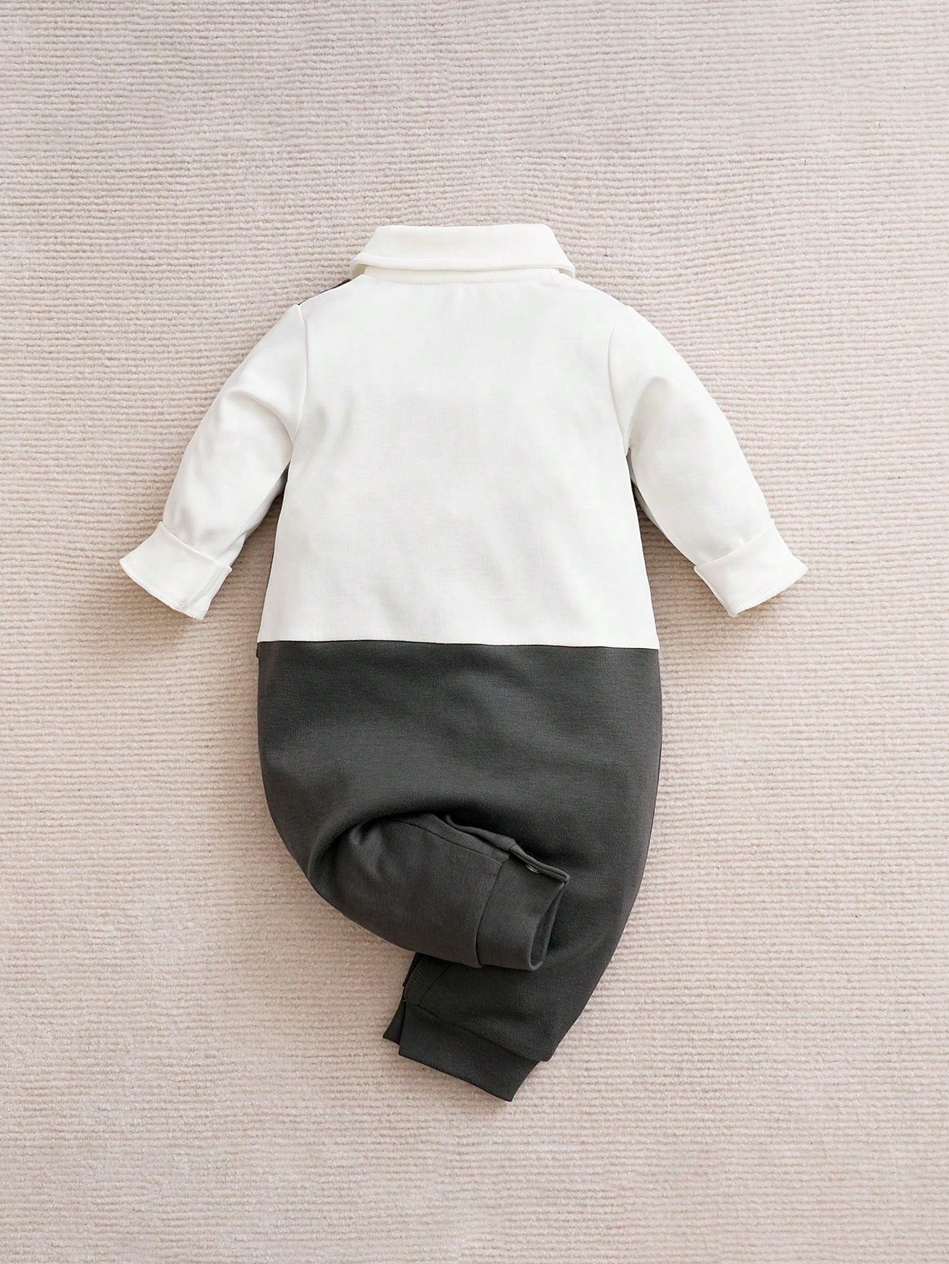  | SHEIN Yierying Infant Romper, Blue, Gentleman Style Front Button Faux Shirt | Bodysuit | Shein | OneHub