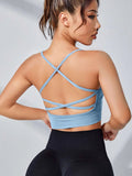  | SHEIN Yoga Basic Crisscross Back Sports Bra | Sports Bra | Shein | OneHub
