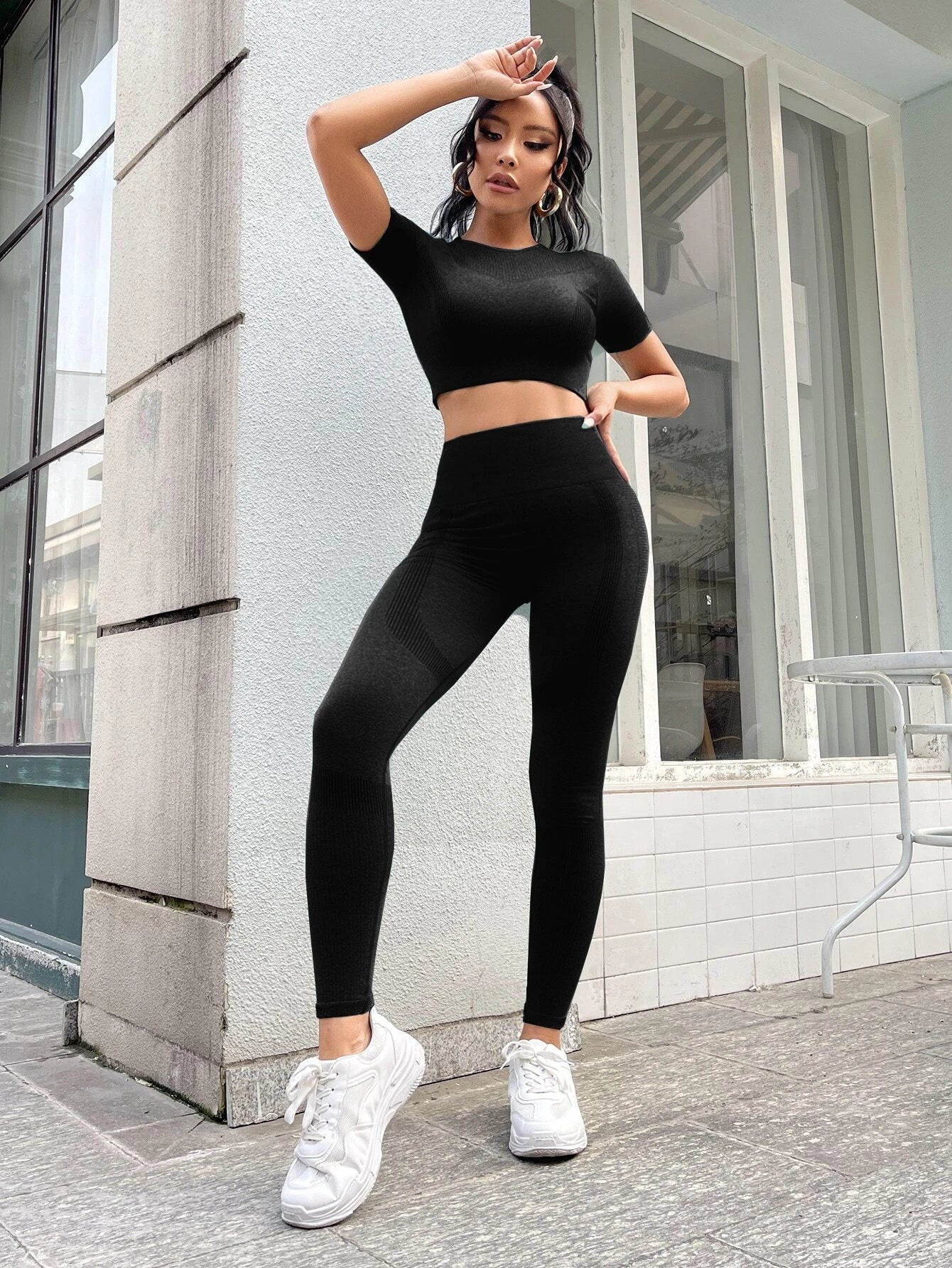  | SHEIN Yoga Basic Seamless Scrunch Butt Sports Set | Leggings | Shein | OneHub