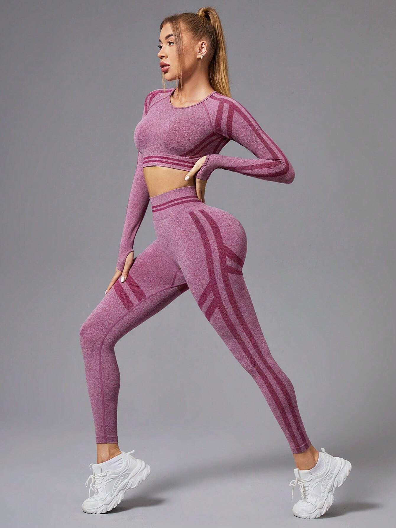  | SHEIN Yoga Basic Women's Color-block Breathable Comfortable Sports Suit | Leggings | Shein | OneHub