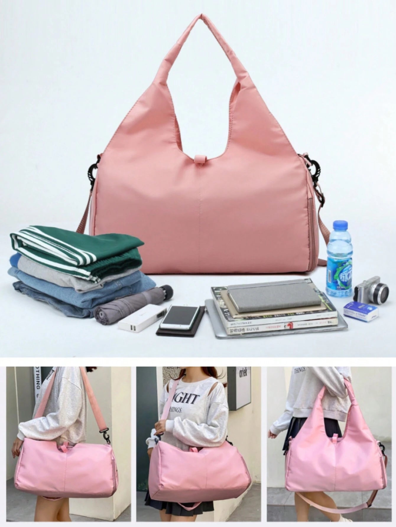  | SHEIN Yoga Sport Gym Bags For Women Men With Shoes Compartment And Wet Dry Storage Pockets With Adjustable Yoga Mat Holder Travel Luggage Tote Bag Sport Workout Shoulder Bag | Bags | Shein | OneHub