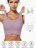SHEIN Yoga Tank Tops Breathable Sports Bra With Shockproof And Gathered Function Giving You A Beautiful Back Shape Workout Tank Gym Top