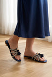 Anastasia Crystal Flat Sandals – Jade Green | Anza PK | Zari Tassel | Flats | Anza | OneHub
