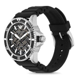  | Emporio Armani Diver Black Silicone Strap Multicolor Dial Automatic Watch for Men - AR60062 | Watches | Emporio Armani | OneHub