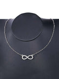 Shein Rhinestone Infinity Pendant Necklace