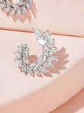  | Shein Rhinestone Leaf Hoop Earrings 1pair | Earrings | Shein | OneHub