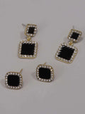  | Shein 2pairs Rhinestone Decor Geo Earrings | Earrings | Shein | OneHub