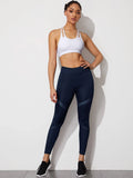 | SHEIN Contrast Mesh Tummy Control Sports Leggings | Sports Leggings | Shein | OneHub