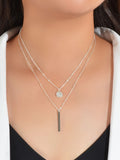 Shein Geometric Charm Layered Necklace