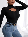  | SHEIN Cut Out High Neck Tee | Top | Shein | OneHub