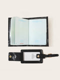  | SHEIN Letter Graphic Marble Graphic Passport Case With Luggage Tag | Card Holder | Shein | OneHub
