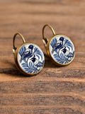 SHEIN EMERY ROSE Bird Pattern Round Earrings