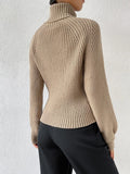  | Shein Turtleneck Raglan Sleeve Ribbed Knit Sweater | Sweater | Shein | OneHub