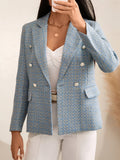  | SHEIN Plaid Print Double Breasted Blazer | Blazer | Shein | OneHub