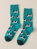Shein Cow Print Crew Socks
