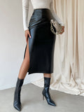 | Shein Split Thigh PU Skirt | Skirt | Shein | OneHub