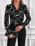  | SHEIN Geometric Print Blouse | Blouse | Shein | OneHub