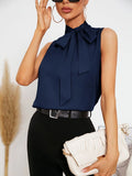 | SHEIN Tie Neck Sleeveless Blouse | Blouse | Shein | OneHub