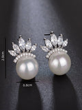  | SHEIN Faux Pearl & Rhinestone Decor Stud Earrings | Earrings | Shein | OneHub