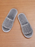  | SHEIN Women Lightweight Single Band Home Slippers, Minimalist Grey Fuzzy Bedroom Slippers For Indoor | Slippers | Shein | OneHub