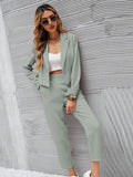  | SHEIN Frenchy Solid Single Button Crop Blazer And Slant Pocket Tailored Pants | Blazer | Shein | OneHub