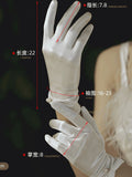  | SHEIN 1pair Women's French Vintage Style White Pearl Gloves, Thin Section Sunscreen Party Satin Gloves For Women | Gloves | Shein | OneHub