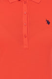 USPA Women's Red Polo Basic