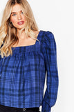  | Nasty Gal Check Your Facts Square Neck Relaxed Blouse | Blouse | Nasty Gal | OneHub
