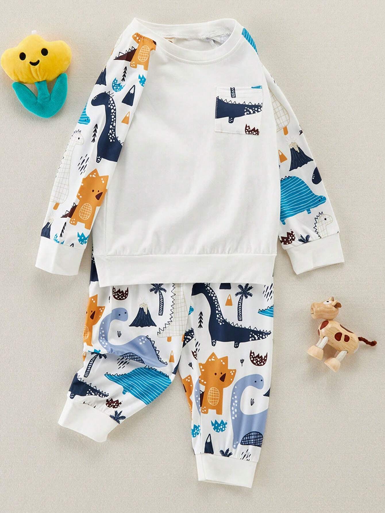  | SHEIN Fashionable 2pcs Baby Boys' Hoodie And Printed Pants Set | Dress | Shein | OneHub
