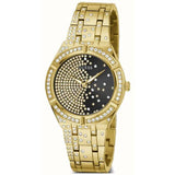  | Guess Afterglow Gold Stainless Steel Black Dial Quartz Watch for Ladies - GW0312L2 | Watches | Guess | OneHub