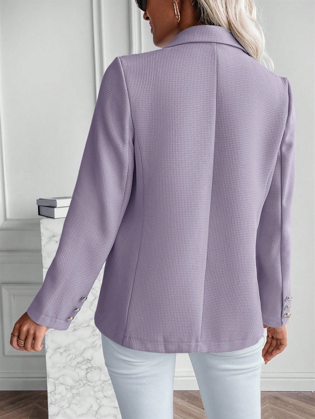  | SHEIN Lapel Neck Double Button Blazer | Blazer | Shein | OneHub