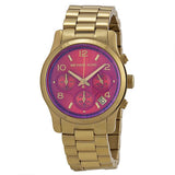  | Michael Kors Runway Gold Stainless Steel Pink Dial Chronograph Quartz Watch for Ladies - MK-5939 | Watches | Michael Kors | OneHub