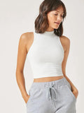  | Shein Basics Solid Crop Halter Top | Top | Shein | OneHub