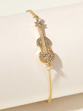  | Shein Rhinestone Decor Guitar Decor Chain Bracelet 1pc | BRACELET | Shein | OneHub
