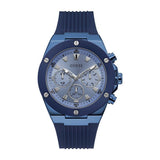  | Guess Blue Silicone Strap Blue Dial Chronograph Quartz Watch for Gents - W0057G3 | Watches | Guess | OneHub