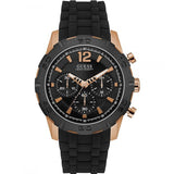  | Guess Caliber Black Silicone Strap Black Dial Chronograph Quartz Watch for Gents - W0864G2 | Watches | Guess | OneHub