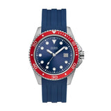  | Guess Crew Blue Silicone Strap Blue Dial Quartz Watch for Gents - W1109G2 | Watches | Guess | OneHub