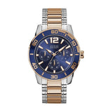 Guess Trek Two-tone Stainless Steel Blue Dial Quartz Watch for Gents - W1249G3