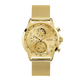  | Guess Porter Gold Mesh Bracelet Gold Dial Chronograph Quartz Watch for Gents - W1310G2 | Watches | Guess | OneHub